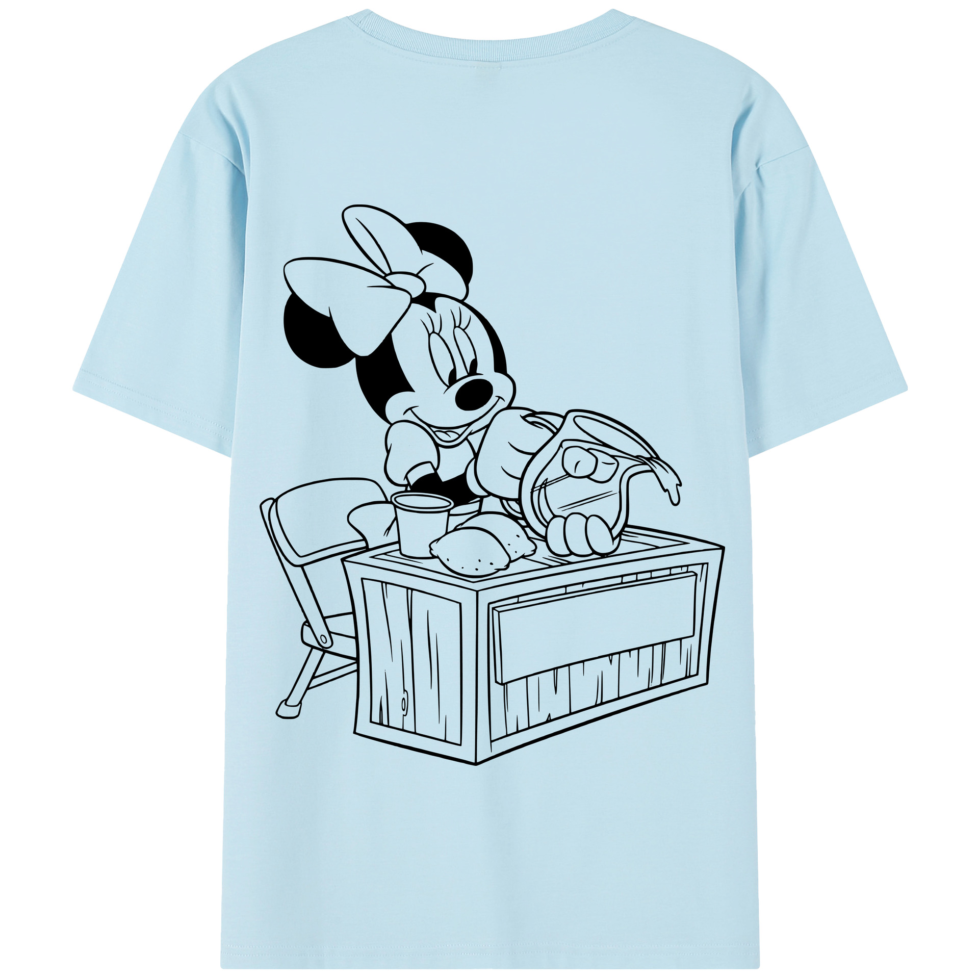 （画像用） ミッキーマウス Mickey Mouse 綿100％半袖Tシャツ（背面プリント）